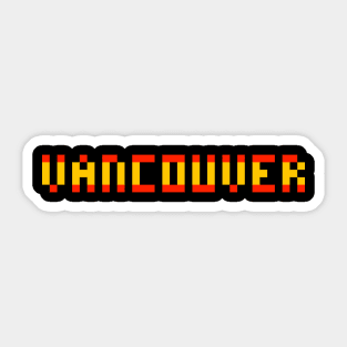 Pixel Hockey City Vancouver 1989 Retro Sticker